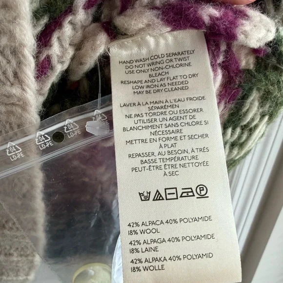 NWT Free People Frills Sweater Cottagecore Bohemian Floral Boho Collar Medium - Picture 6 of 9